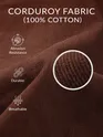 Chocolate Brown Corduroy Shirt For Men