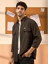 Coffee Brown Over Dyed Denim Shirt for Men | Beyoung