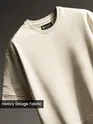 Cream Cut And Sew Panel Oversized T-Shirt
