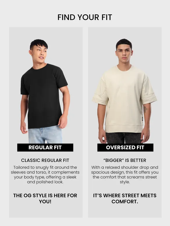 Cream Cut And Sew Panel Oversized T-Shirt