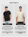 Cream Cut And Sew Panel Oversized T-Shirt