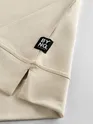 Cream Cut And Sew Panel Oversized T-Shirt
