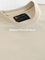 Cream Cut And Sew Panel Oversized T-Shirt