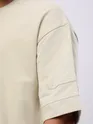 Cream Cut And Sew Panel Oversized T-Shirt
