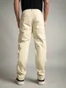 Cream Elasticated Cut and Sew Cargo Pants