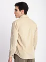 Cream Flap Pocket Corduroy Shirt