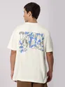 Cream Good Day Printed Oversized T-Shirt