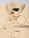 Shop Cream Over Dyed Denim Shirt for Men