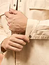 Cream Over Dyed Denim Shirt for Men