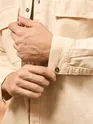 Cream Over Dyed Denim Shirt for Men