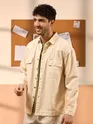 Cream Over Dyed Denim Shirt for Men | Beyoung