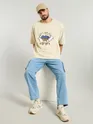 Cream Puff Printed Oversized T-shirt For Men