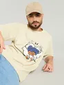 Cream Puff Printed Oversized T-shirt For Men