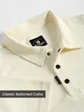 Cream Sporty Color Block Polo T-Shirt