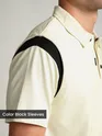 Cream Sporty Color Block Polo T-Shirt