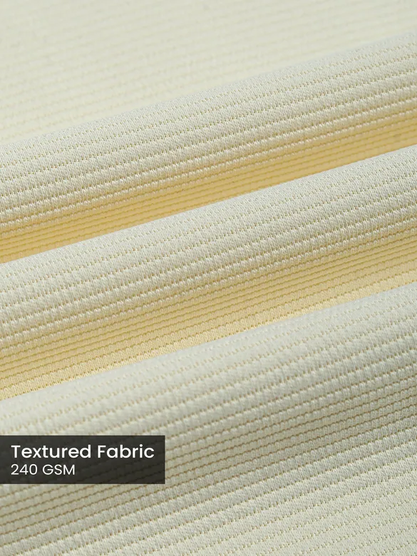 Cream Sporty Color Block Polo T-Shirt