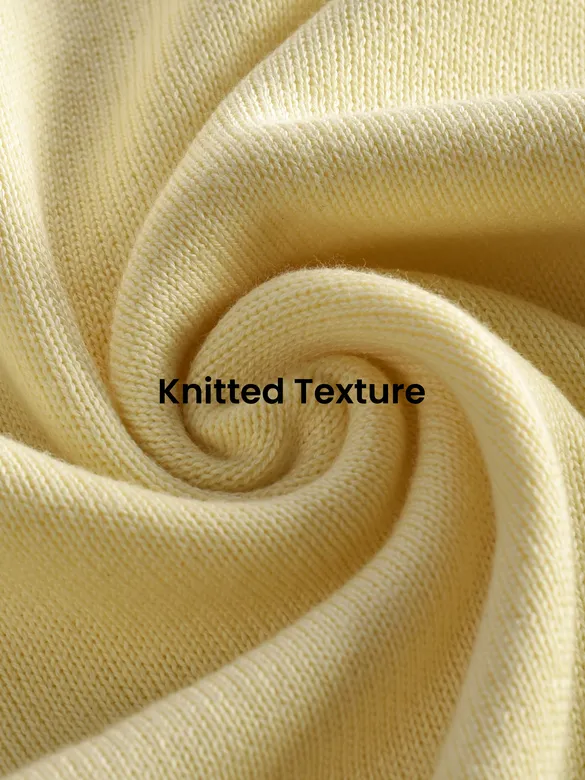 Daffodil Yellow Ribbed Collar Flat Knit Polo T-Shirt