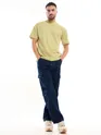 Dark Blue Denim Baggy Cargo Pants