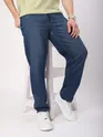 Dark Blue Faded Baggy Fit Jeans