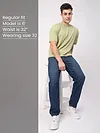 Dark Blue Faded Baggy Fit Jeans