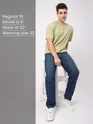 Dark Blue Faded Baggy Fit Jeans