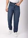 Dark Blue Faded Baggy Fit Jeans