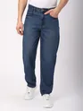 Dark Blue Faded Baggy Fit Jeans