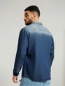 Dark Blue Ombre Denim Shirt For Men