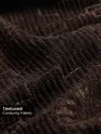 Dark Brown Abstract Structured Corduroy Shirt