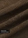Dark Brown Tribal Textured Corduroy Shirt