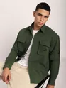 Dark Green Baggy Pocketed Shirt