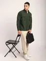Dark Green Baggy Pocketed Shirt