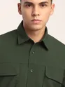 Dark Green Baggy Pocketed Shirt