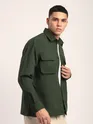 Dark Green Baggy Pocketed Shirt