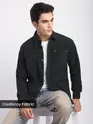 Dark Grey Corduroy Dual Pocket Shirt