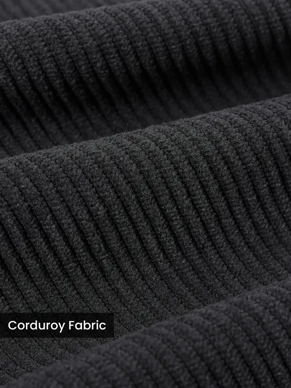 Dark Grey Corduroy Dual Pocket Shirt