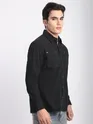 Dark Grey Corduroy Dual Pocket Shirt