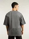 Dark Grey Cut And Sew Oversized T-Shirt