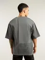 Dark Grey Cut And Sew Oversized T-Shirt
