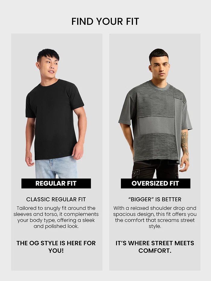 Dark Grey Cut And Sew Oversized T-Shirt