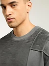 Dark Grey Cut And Sew Oversized T-Shirt