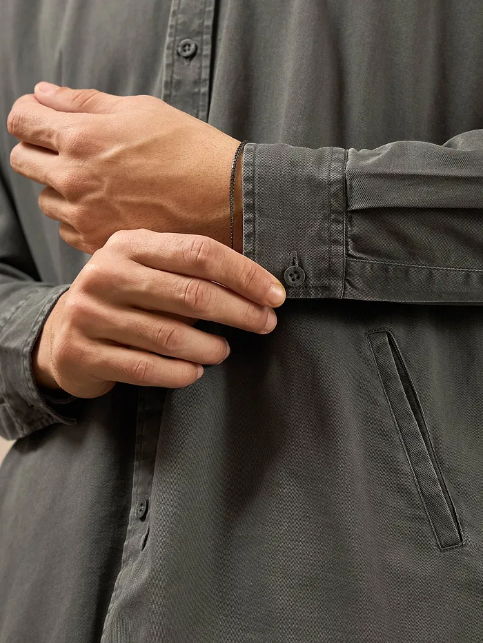 Dark Grey Dual Pocket Men?s Shirt