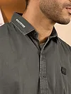 Dark Grey Dual Pocket Men?s Shirt