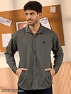 Dark Grey Dual Pocket Men?s Shirt