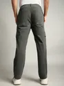 Dark Grey Elasticated Cut and Sew Cargo Pants