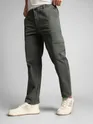 Dark Grey Elasticated Cut and Sew Cargo Pants