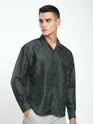 Dark Grey Jacquard Cuban Shirt