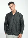 Dark Grey Jacquard Cuban Shirt