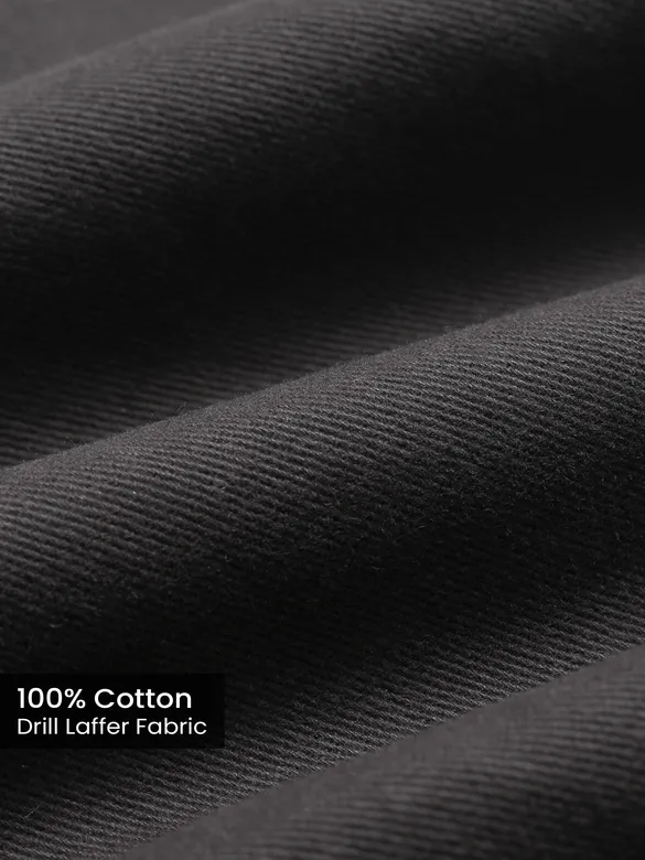 Dark Grey Solid Shirt For Men