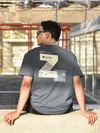 Dark Grey Z Embroidered Patch Oversized T-Shirt